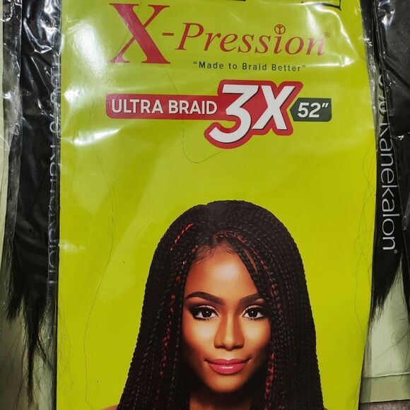 X-Pression Pre-stretched Pre-layered Braid Hair Extensions 52 Inch - Picture 3 of 9